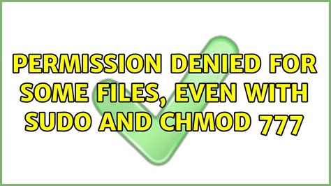 Sudo chmod gets permissions denied .